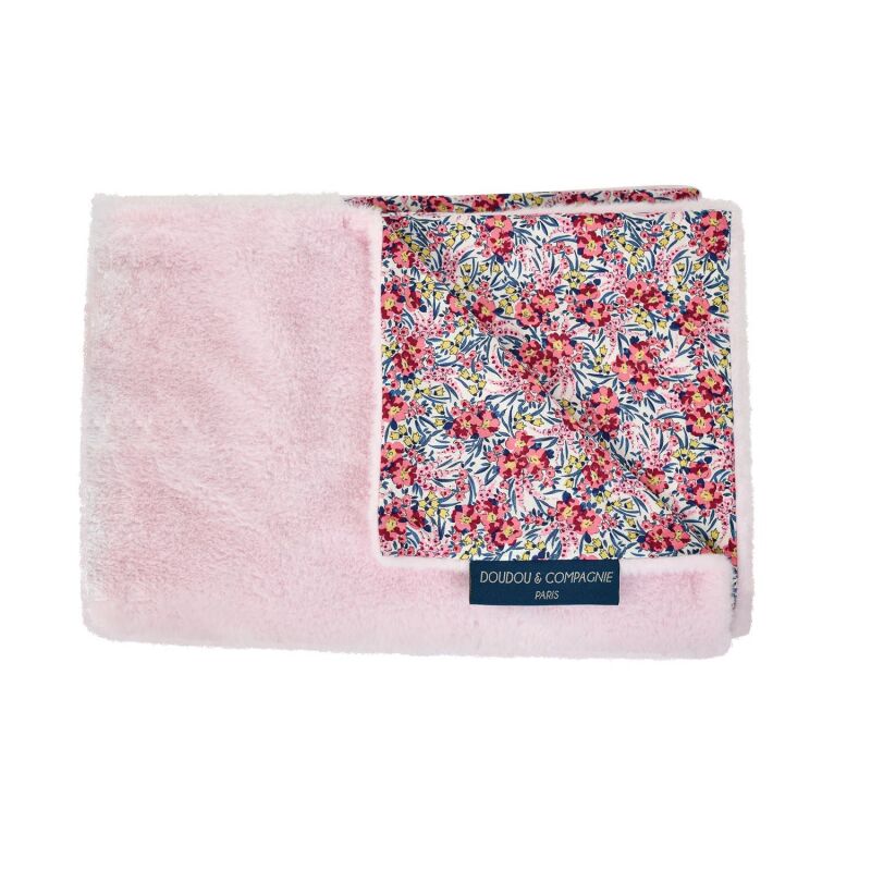  - bohaime - couverture plaid douceur rose fleur 70 x 100 cm 